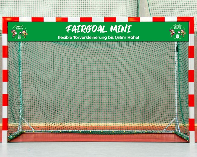 FairGoal Mini Torverkleinerung für 3m breite Handballtore.